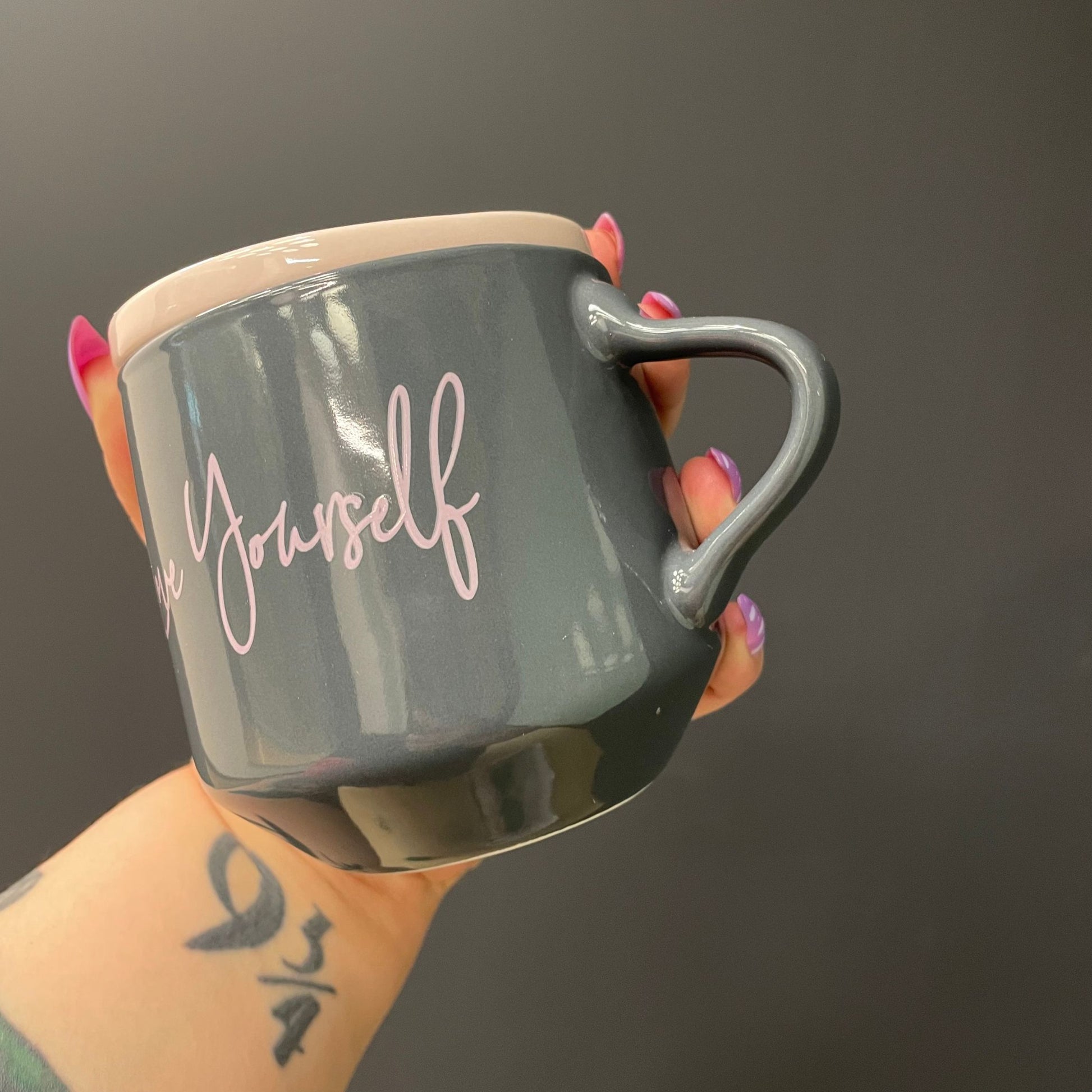 Love Yourself Mug & Coaster Lid with Rainbow Design