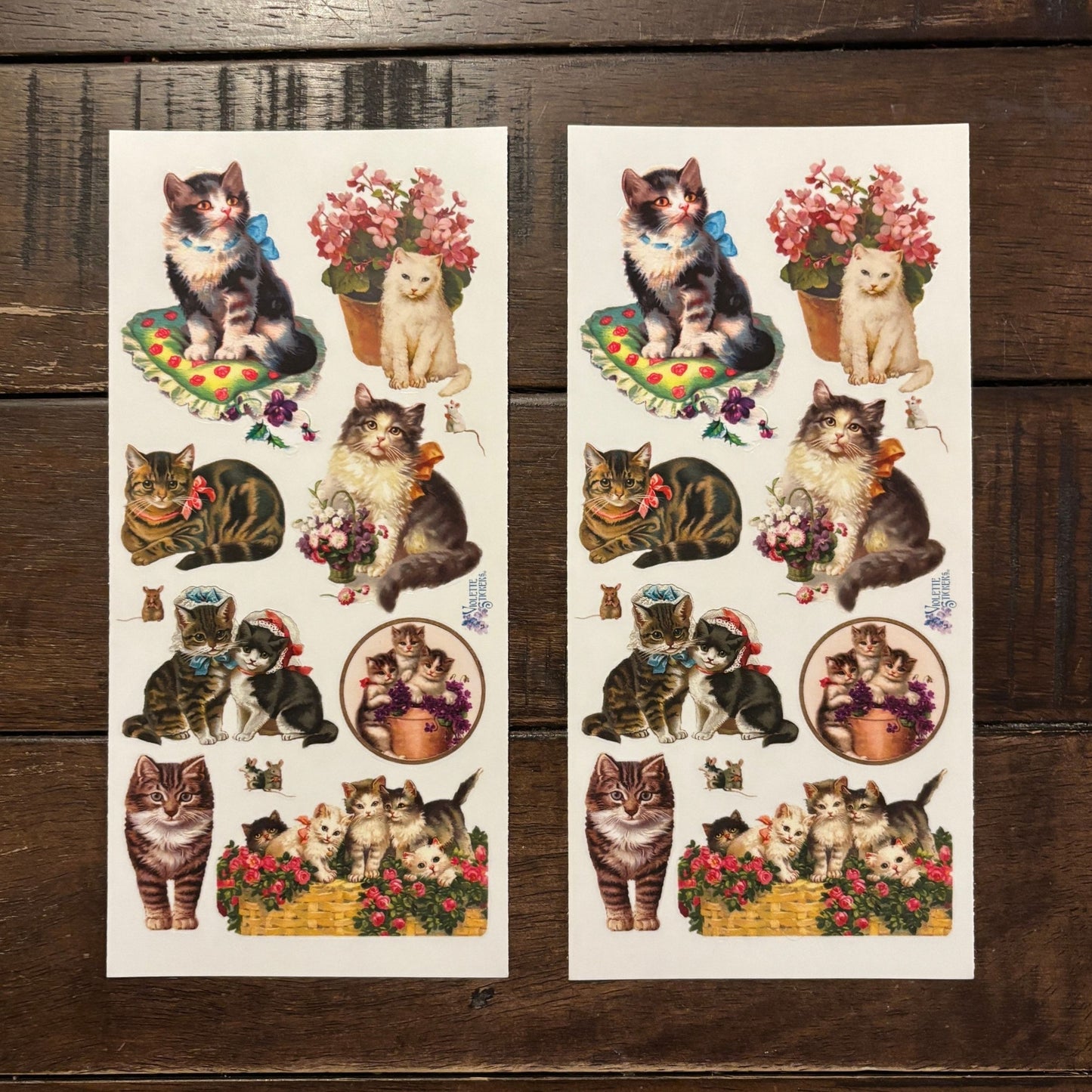 Lovely Cats Clear Stickers | 4" x 8" | 2 Sheets