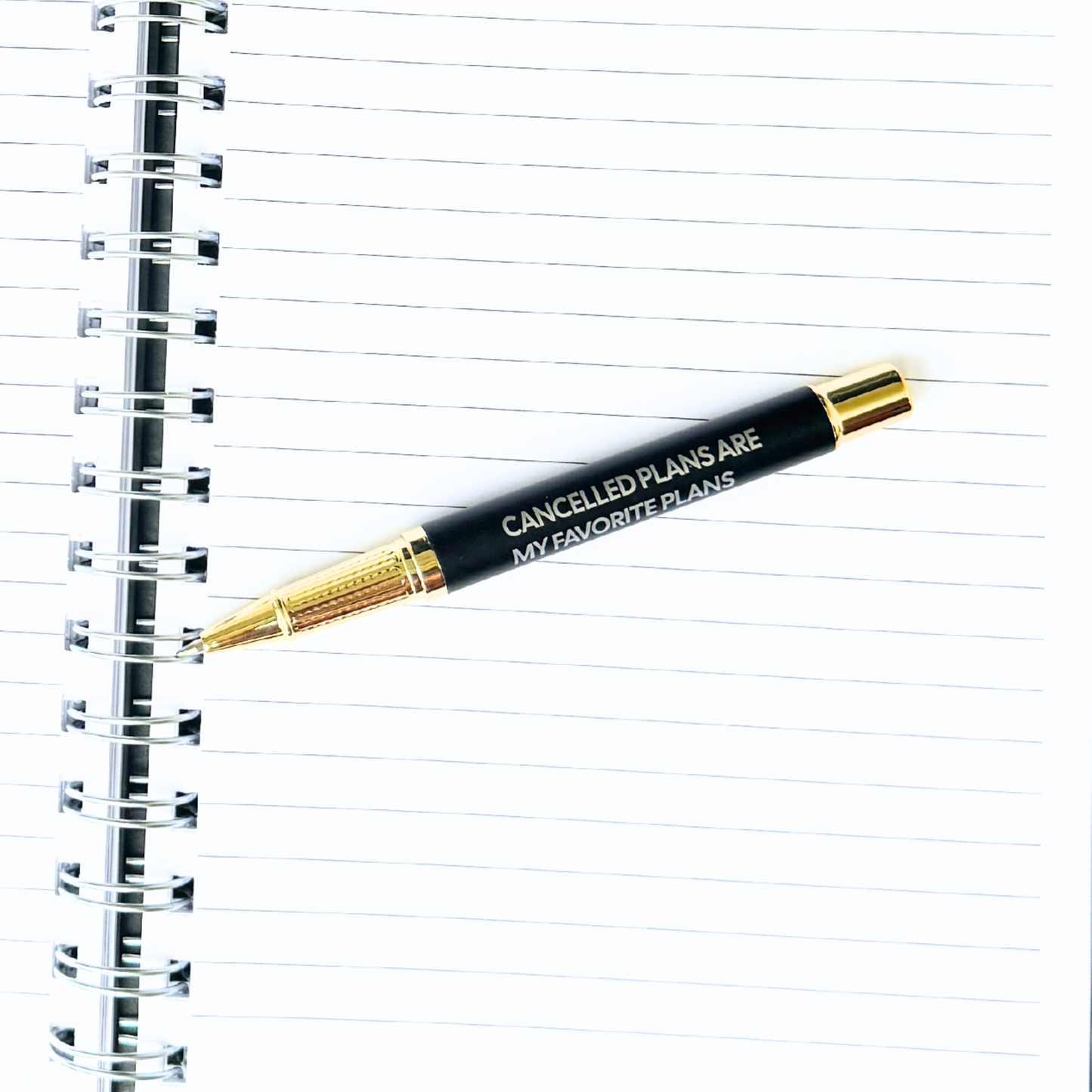 Lover of Cancelled Plans Journal with Matching Pen | Funny Notebook Gift for Home or Office