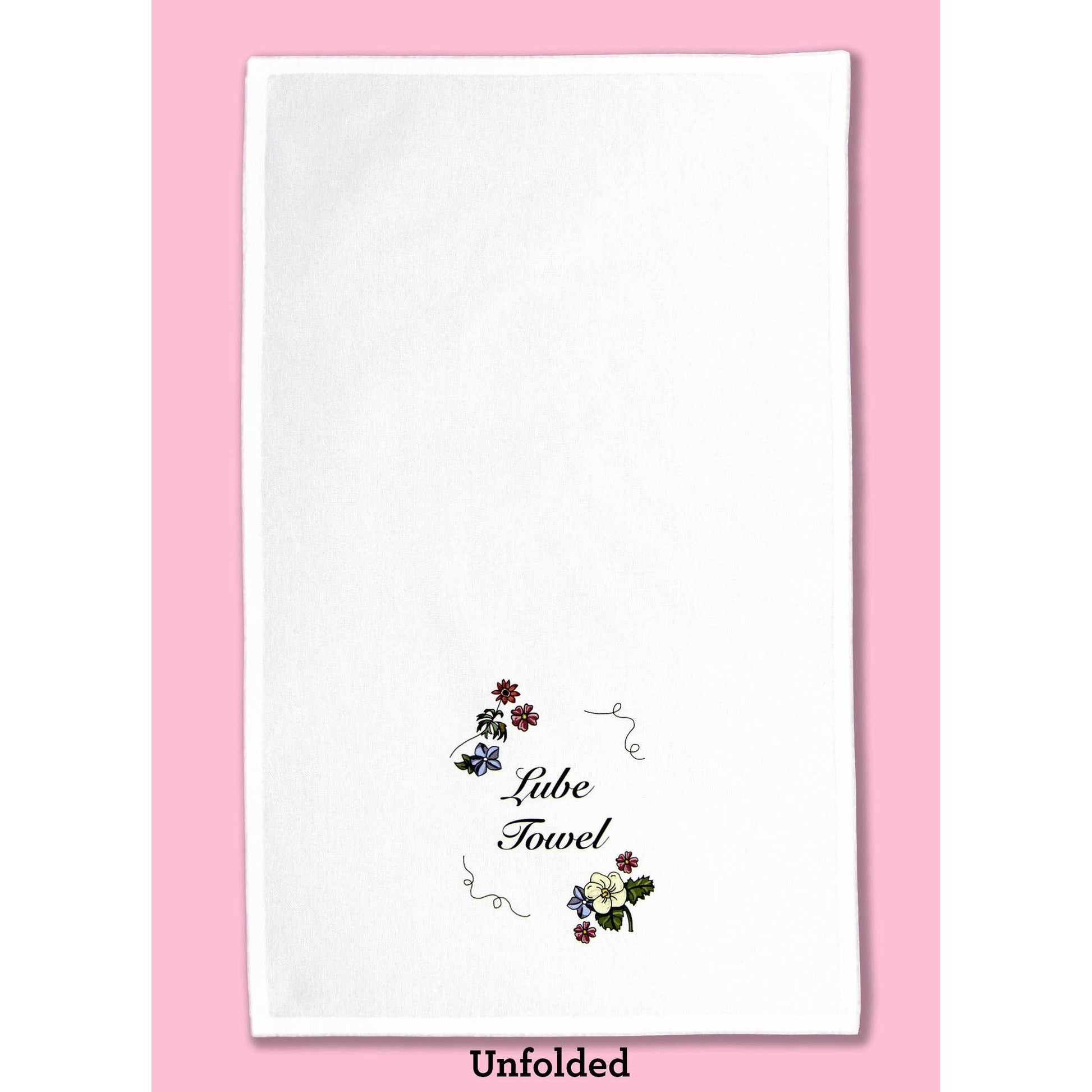 Lube Towel Dishtowel | Hangable Rude Funny Saying Cotton Towel