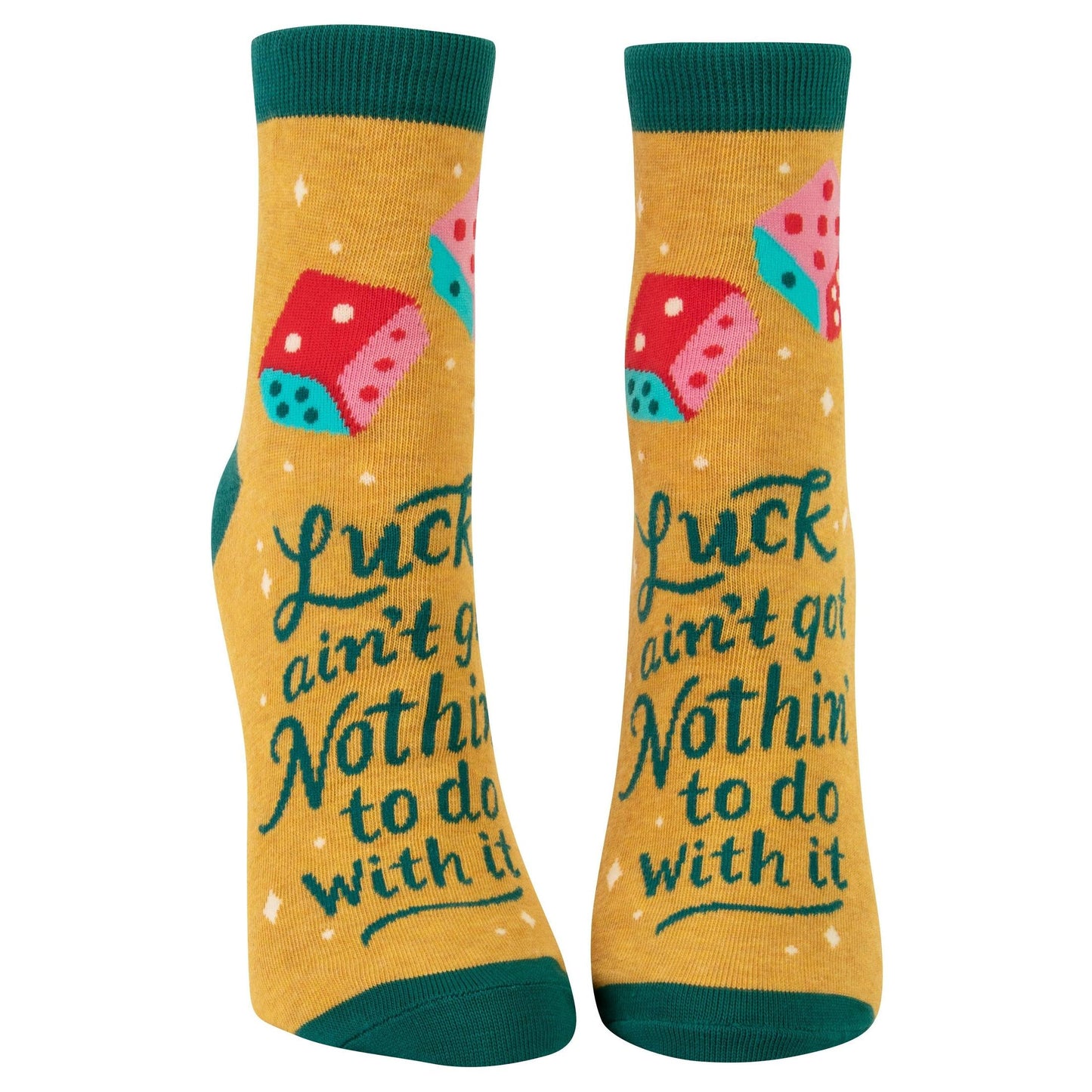Luck Ain't Got Nothin' To Do With It Women's Ankle Socks | BlueQ at GetBullish