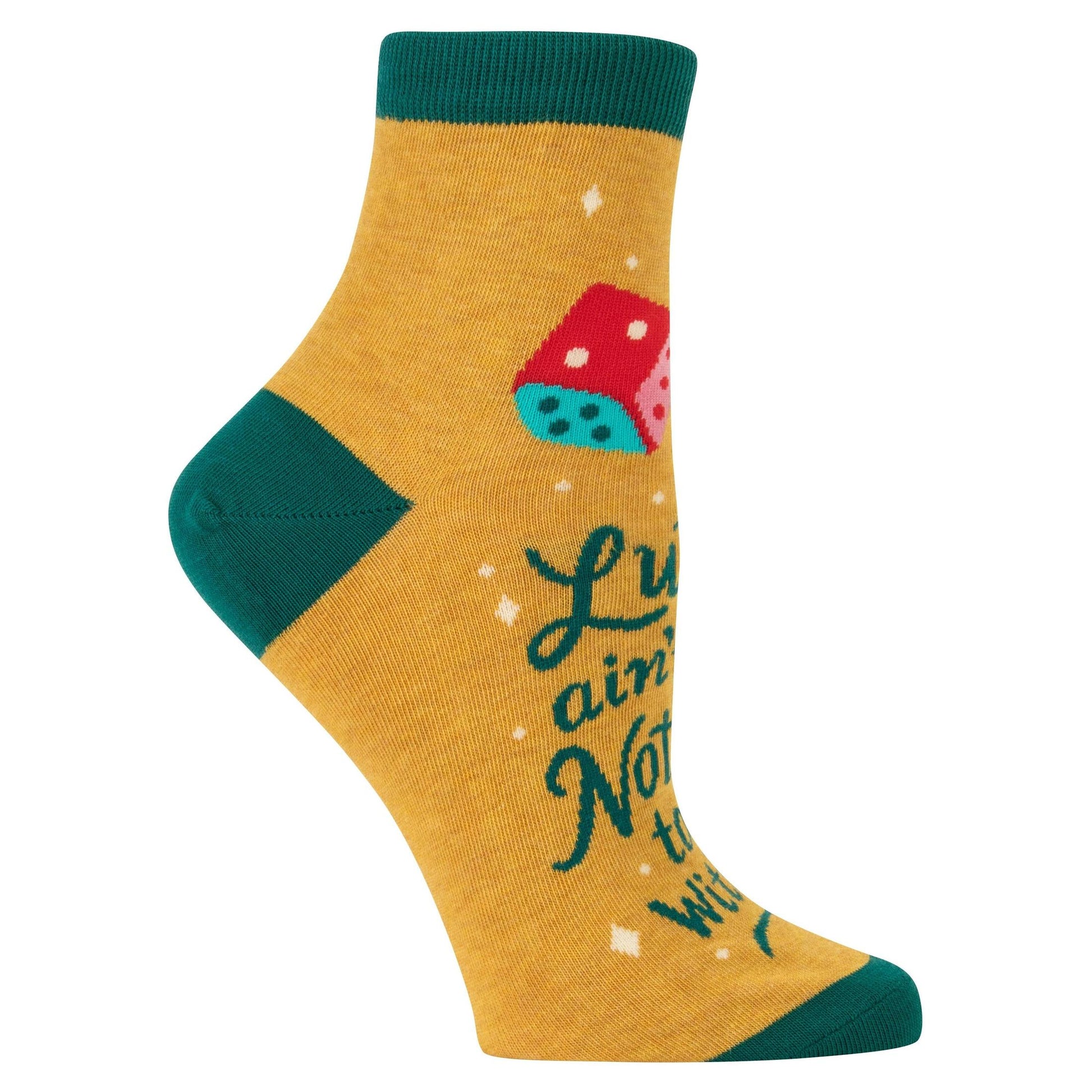 Luck Ain't Got Nothin' To Do With It Women's Ankle Socks | BlueQ at GetBullish