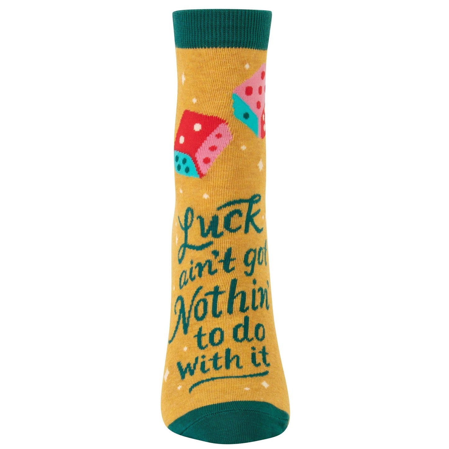 Luck Ain't Got Nothin' To Do With It Women's Ankle Socks | BlueQ at GetBullish