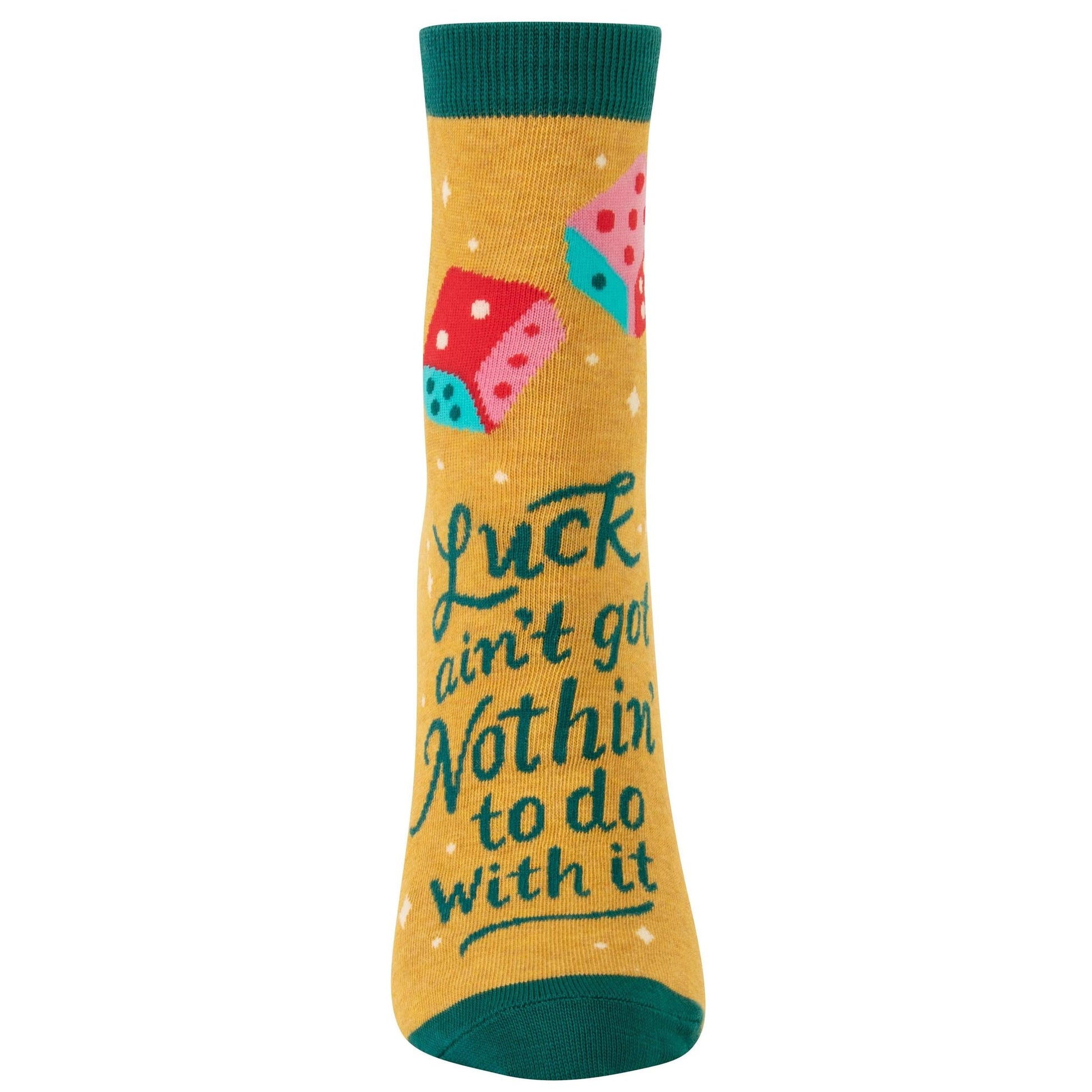 Luck Ain't Got Nothin' To Do With It Women's Ankle Socks | BlueQ at GetBullish