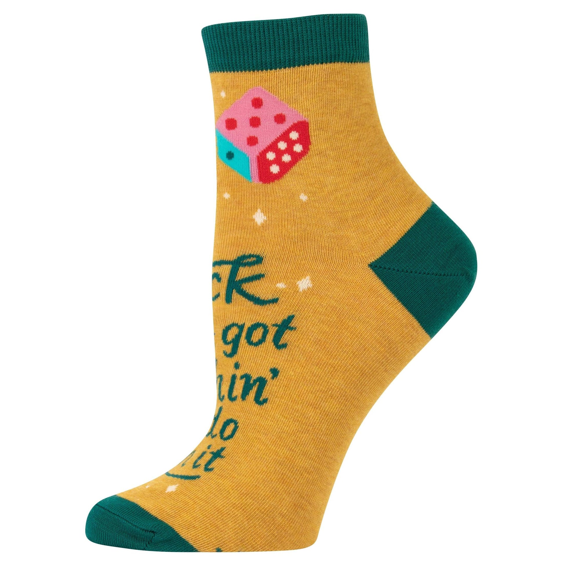 Luck Ain't Got Nothin' To Do With It Women's Ankle Socks | BlueQ at GetBullish