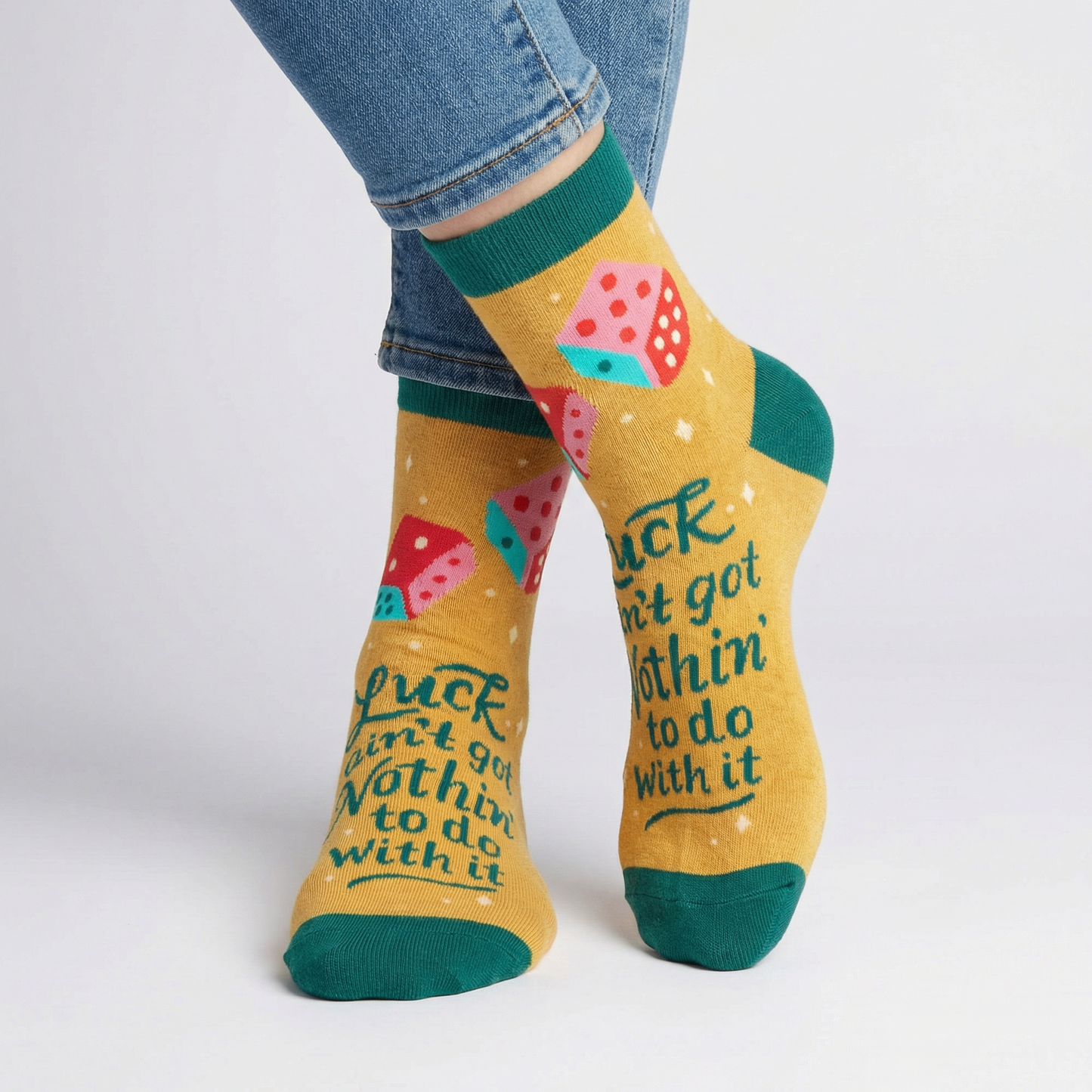 Luck Ain't Got Nothin' To Do With It Women's Ankle Socks | BlueQ at GetBullish