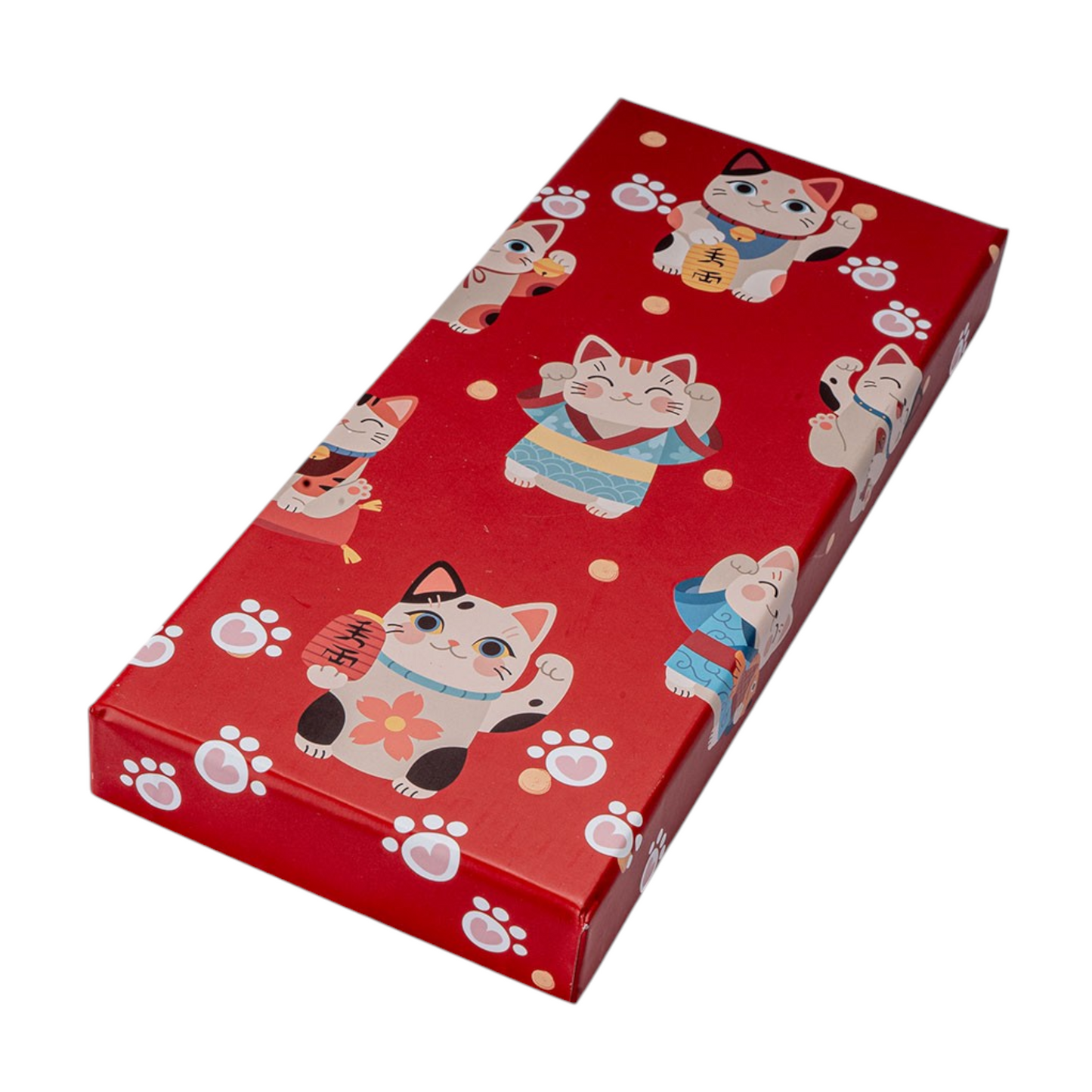 Lucky Cat Neko 2 Pair Chopsticks and Rests Gift Set | Bamboo & Ceramic Japanese Dining Set