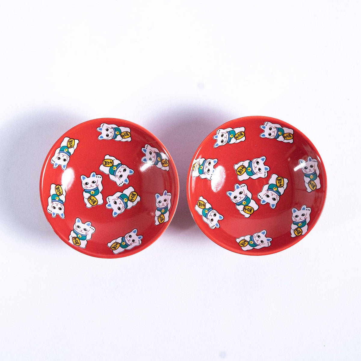 Lucky Cats Chopsticks, Rests and Sauce Dishes Gift Set | 2 Pairs
