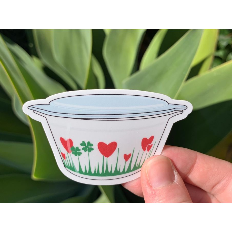 Lucky in Love Vintage Pyrex Sticker