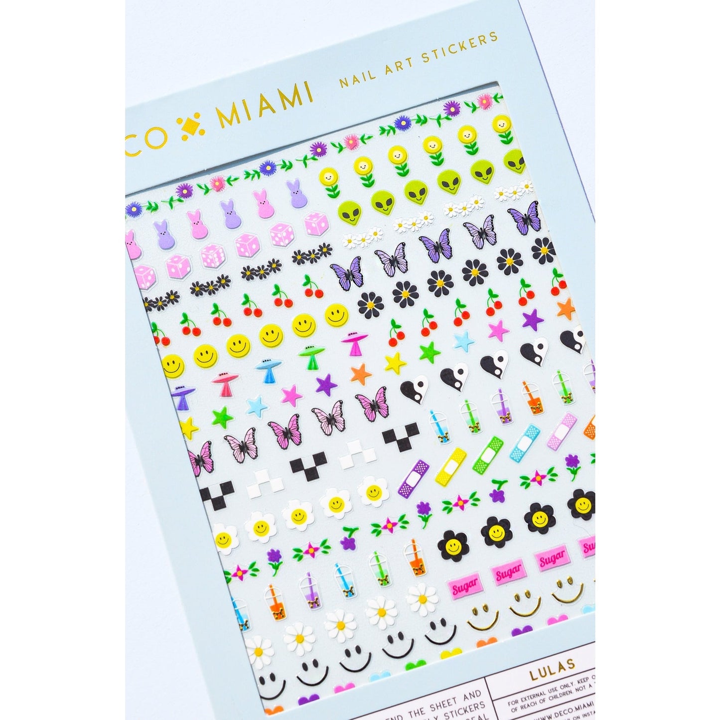 Lulas Nail Art Sticker Set | Vegan & Cruelty-Free | Use on Polish, Gel, or Natural Nails