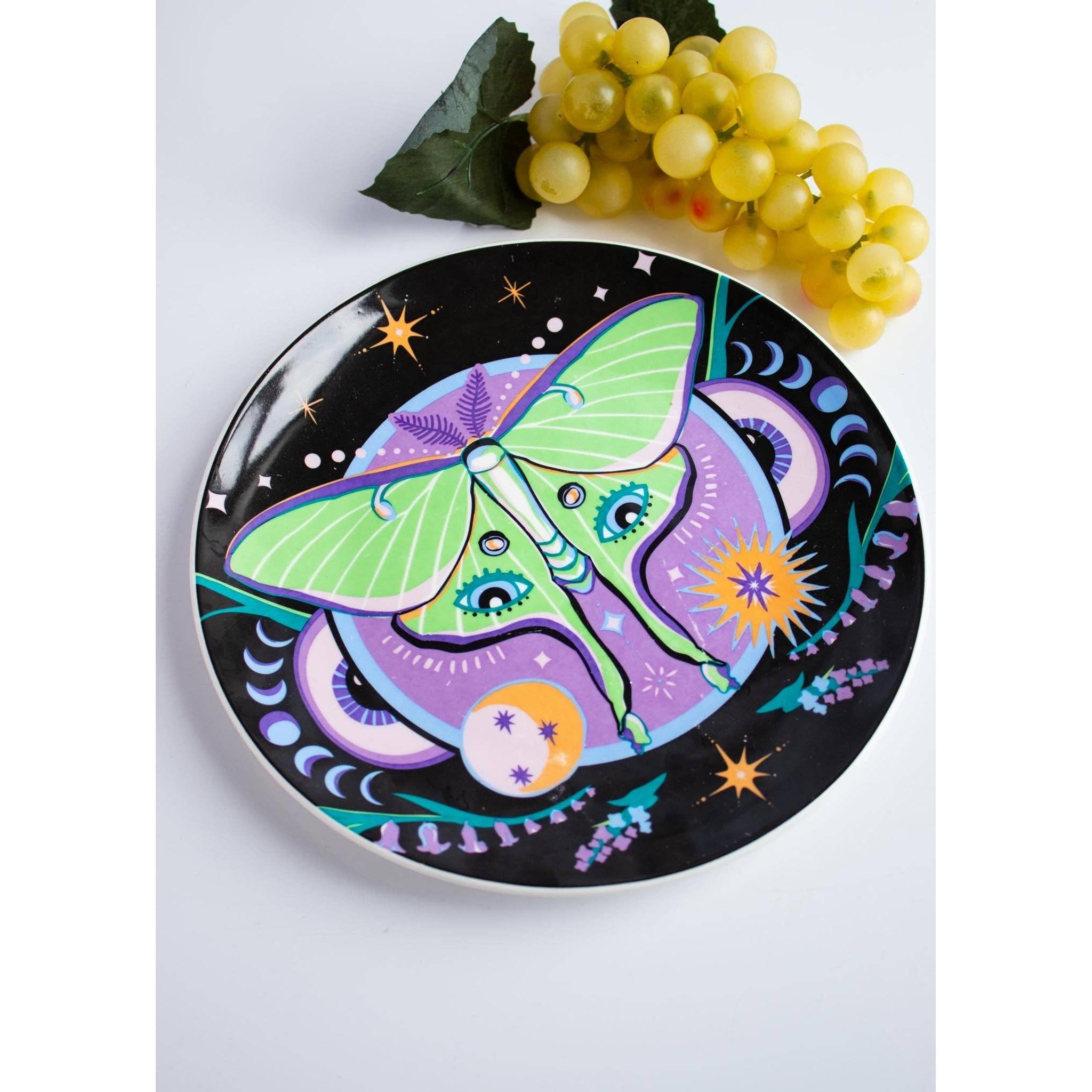 Gothic Luna Moth Dinner Plate
