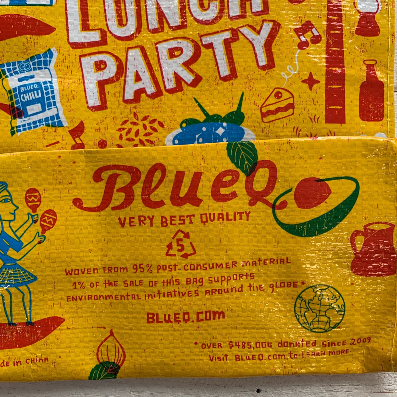 Lunch Party Handy Tote Bag | Reusable Lunch Gift Bag | 10" x 8.5"