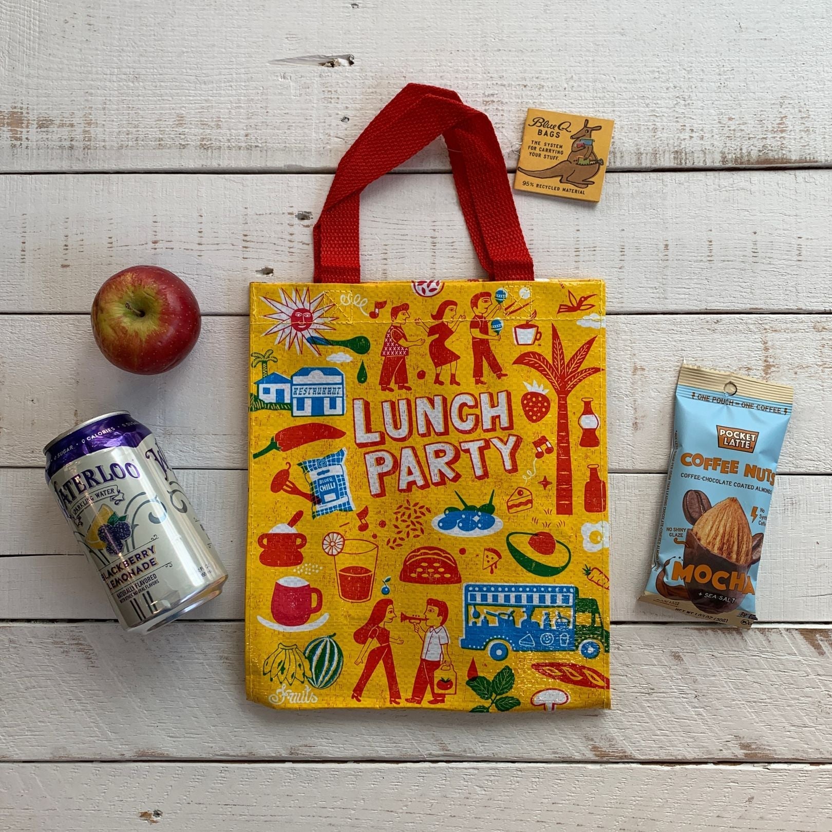 Lunch Party Handy Tote Bag | Reusable Lunch Gift Bag | 10" x 8.5" | BlueQ at GetBullish