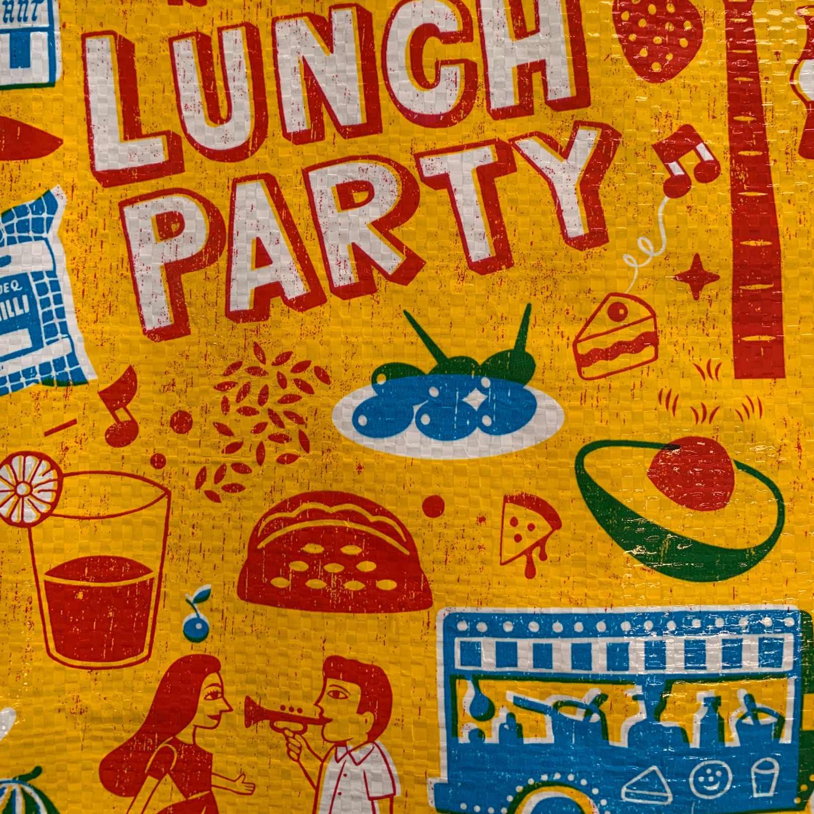 Lunch Party Handy Tote Bag | Reusable Lunch Gift Bag | 10" x 8.5" | BlueQ at GetBullish