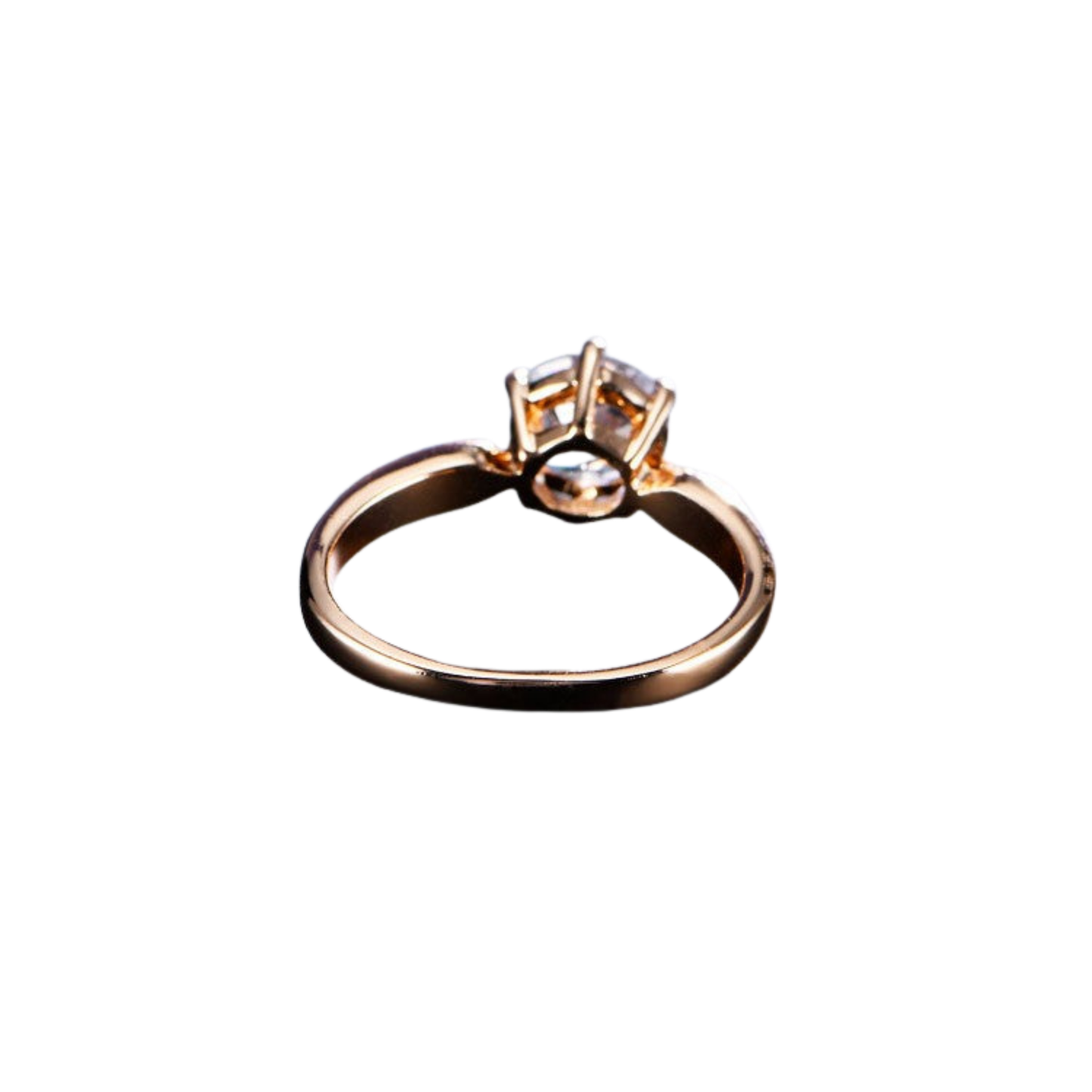 Luxe Cubic Zirconia Solitaire Ring | Fake Engagement Ring | Rose Gold or Platinum | Sizes 5.5–9