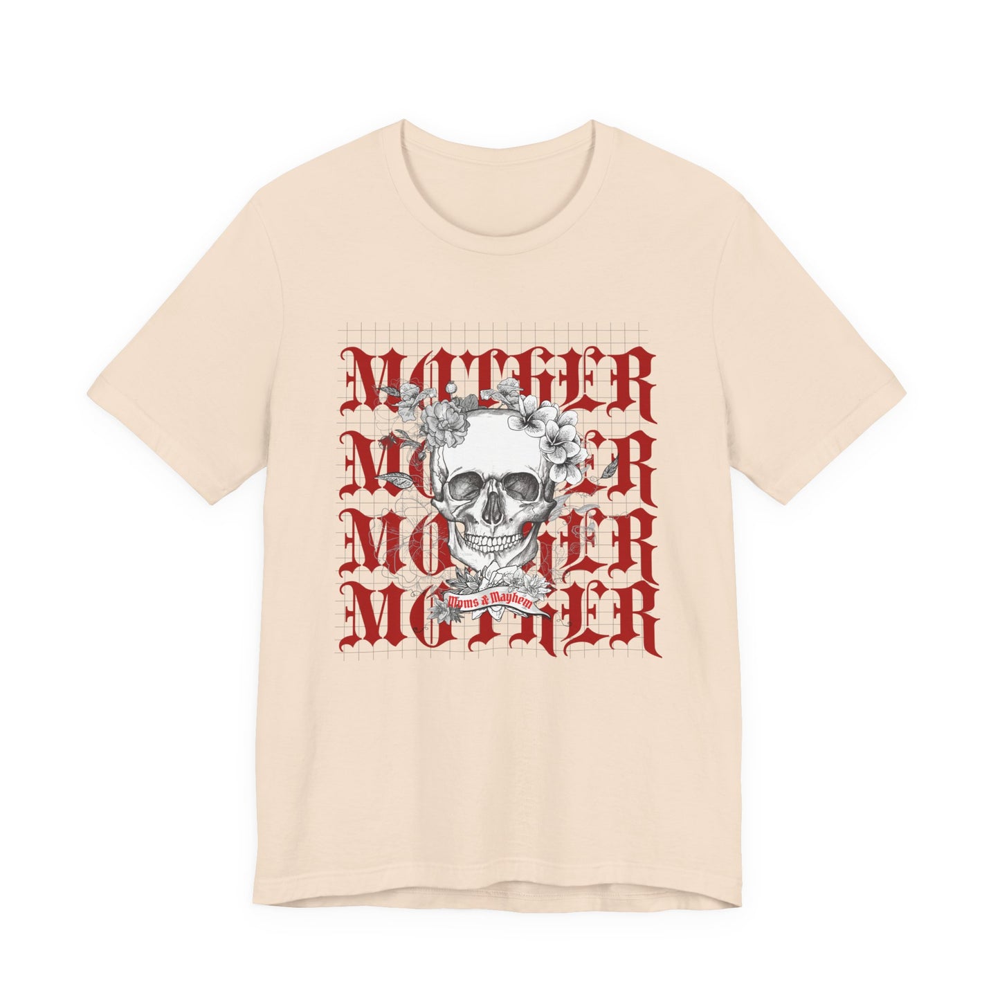 MOTHER Moms and Mayhem Heavy Metal Skull Unisex Jersey Short Sleeve Tee