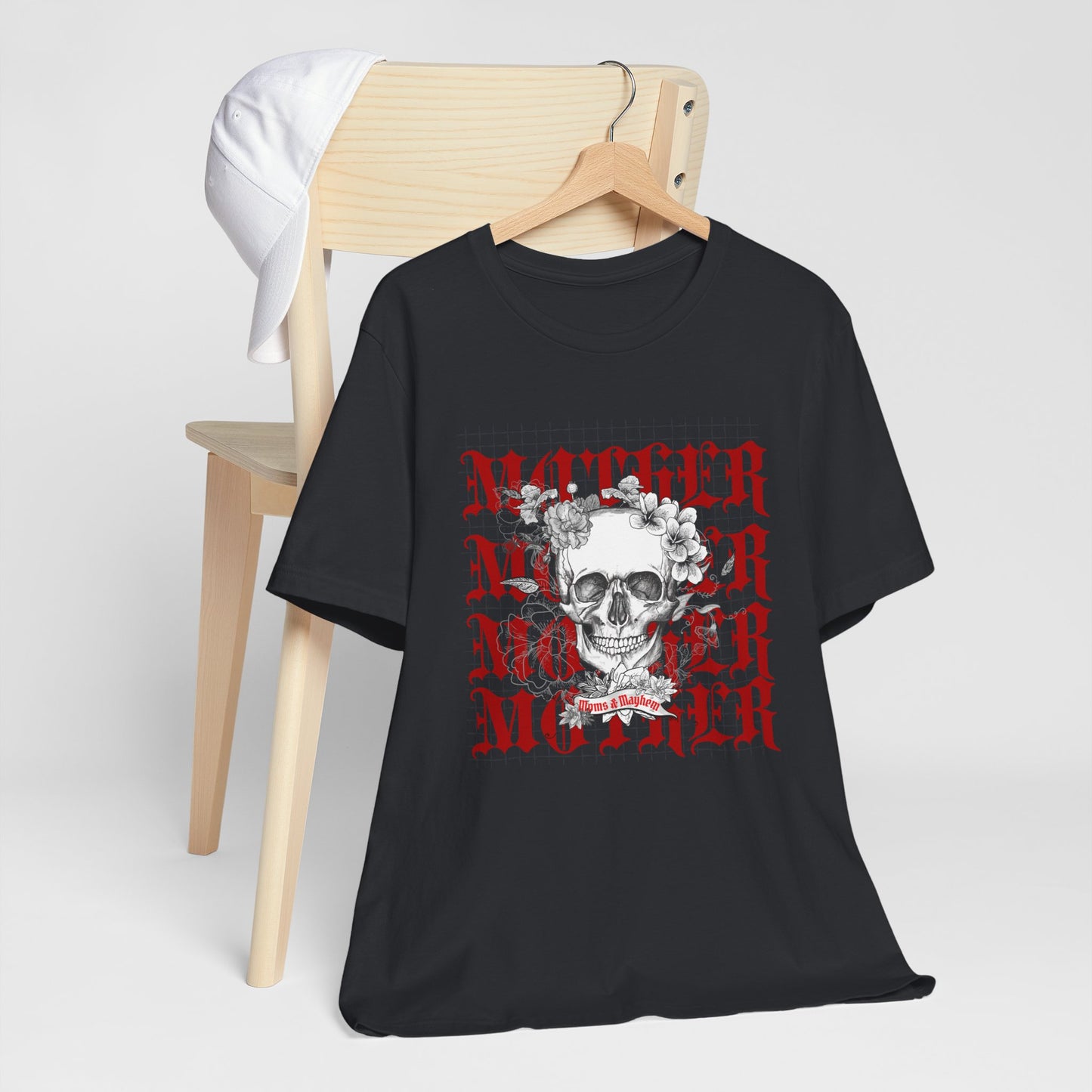 MOTHER Moms and Mayhem Heavy Metal Skull Unisex Jersey Short Sleeve Tee