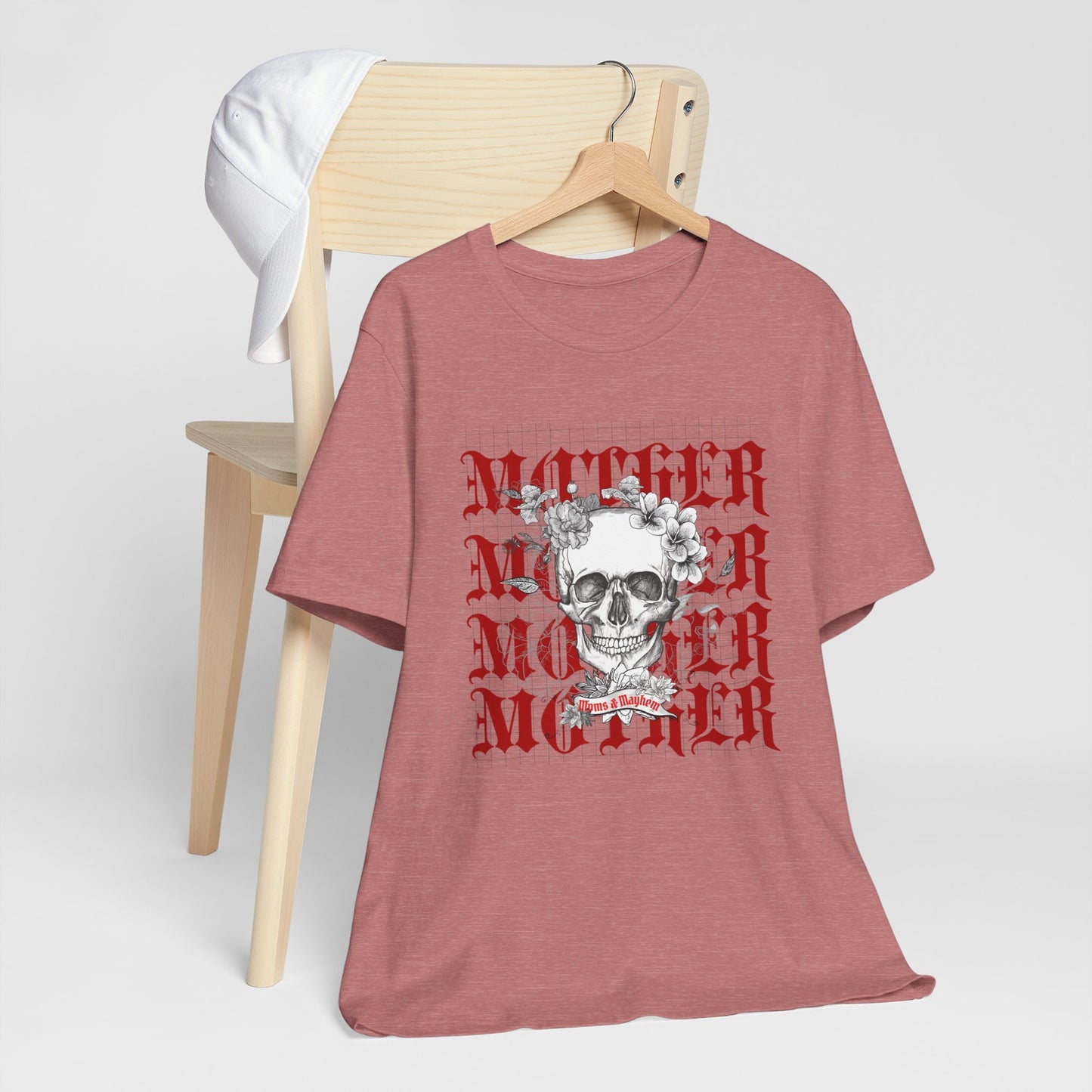 MOTHER Moms and Mayhem Heavy Metal Skull Unisex Jersey Short Sleeve Tee