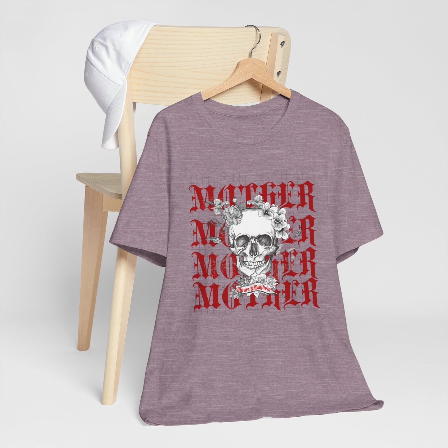 MOTHER Moms and Mayhem Heavy Metal Skull Unisex Jersey Short Sleeve Tee