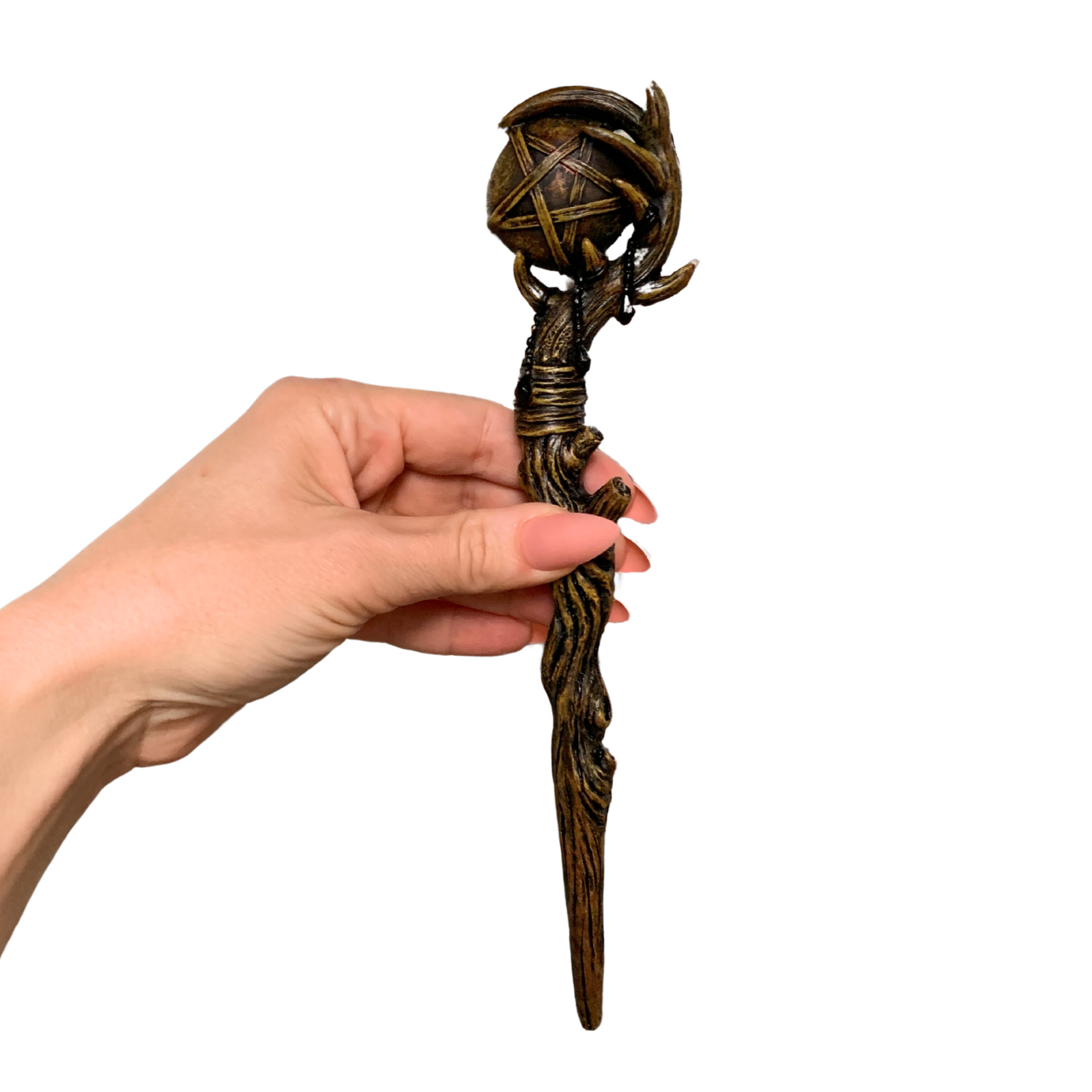 Magic Wand with Pentegram Design | Wizards Mystical Stick