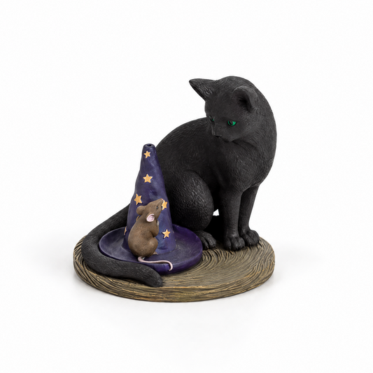 Magical Cat and Mouse Incense Burner | Incense Stick Holder | 6'' Tall-Fantasy Gifts-The Bullish Store