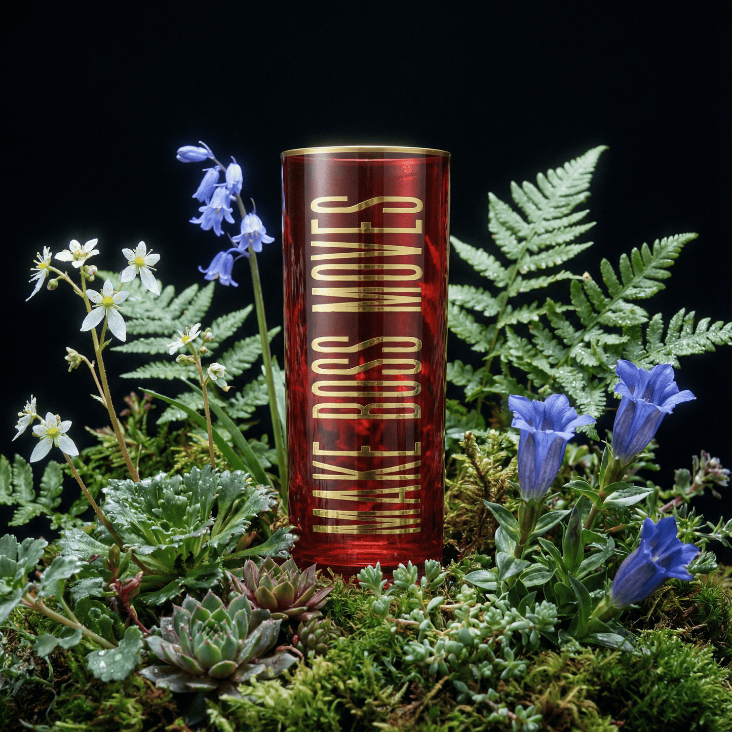 Make Boss Moves Collins Glass in Coral and Gold