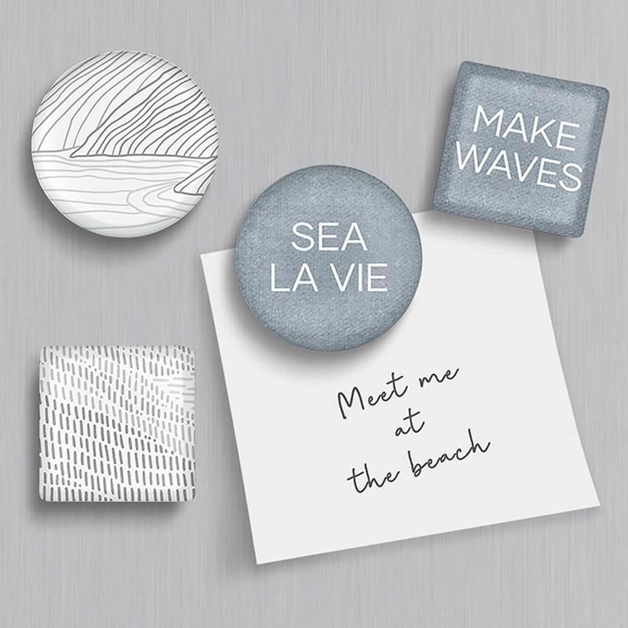 Make Waves Glass Magnet Set of 4 in a Gift Box | Sea Inspired Art Design