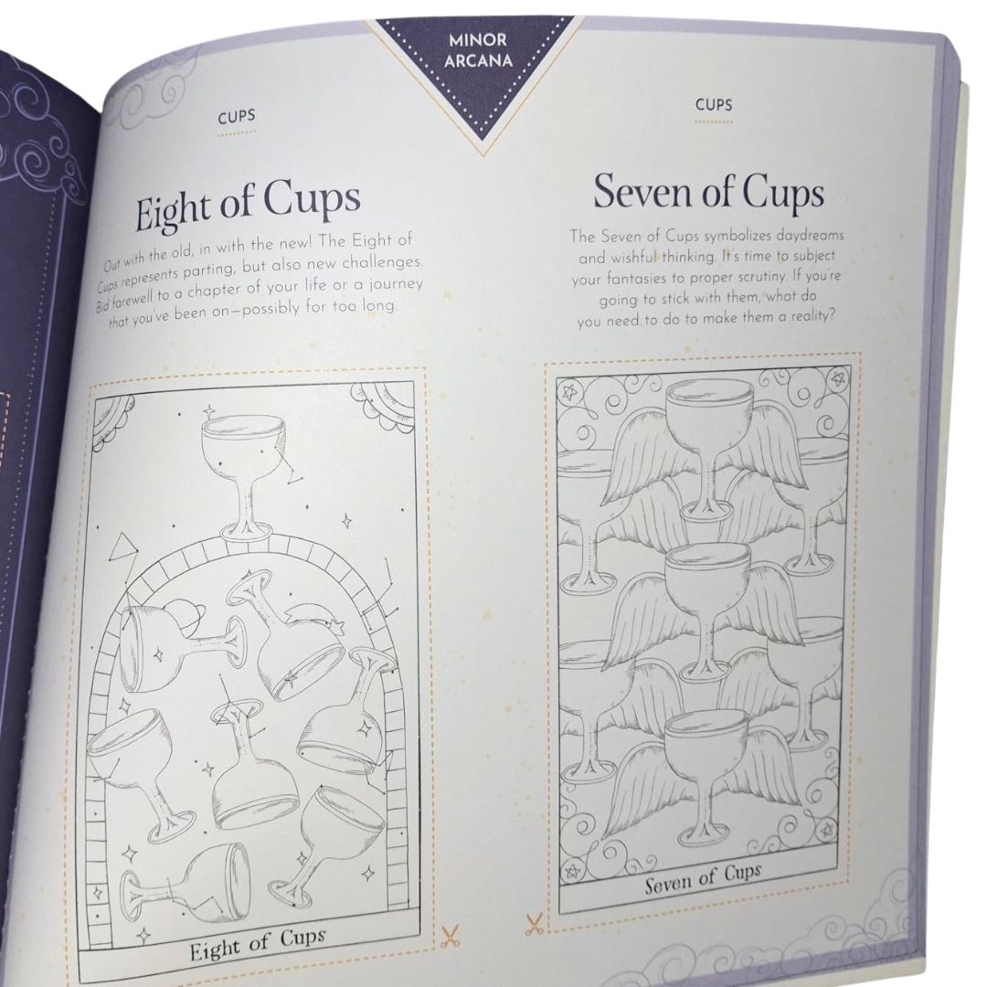 Make Your Own Tarot Deck Coloring Book | 78 Card DIY Tarot Set with Major & Minor Arcana