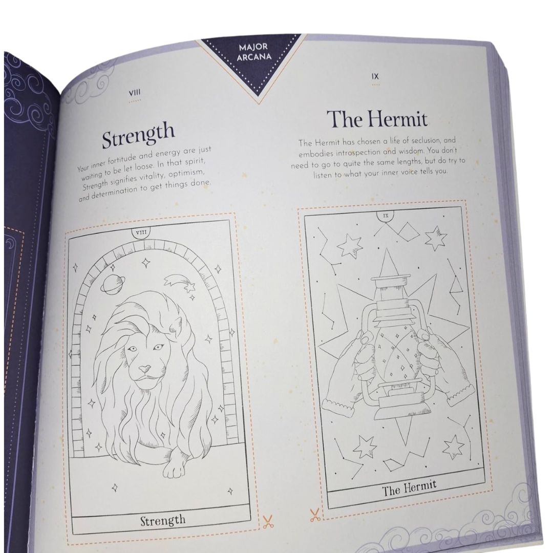 Make Your Own Tarot Deck Coloring Book | 78 Card DIY Tarot Set with Major & Minor Arcana