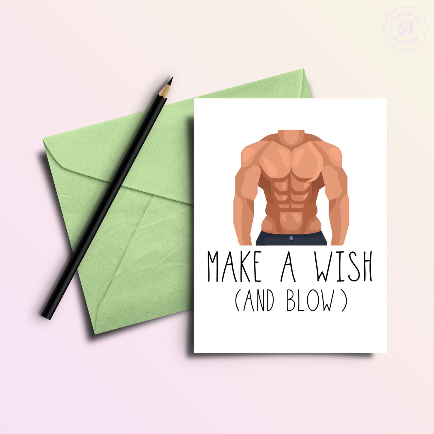 Make a Wish and Blow Gay Pride Birthday Greeting Card