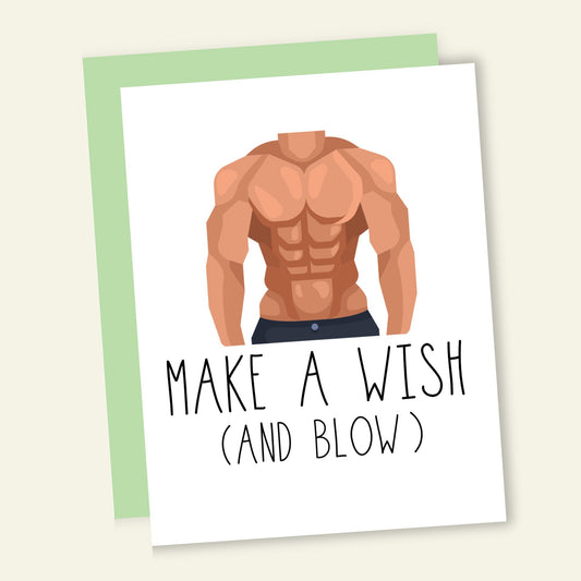 Make a Wish and Blow Gay Pride Birthday Greeting Card