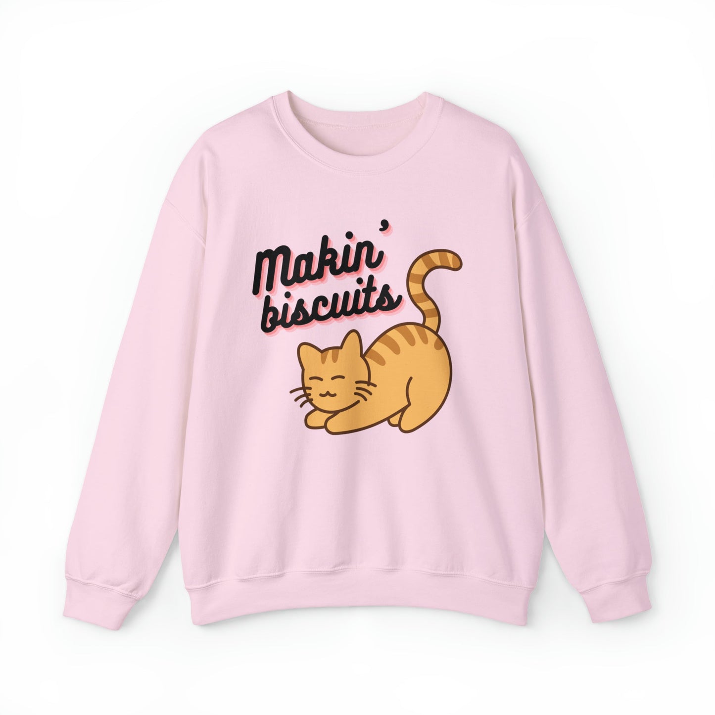 Makin' Biscuits Cat Unisex Heavy Blend™ Crewneck Sweatshirt