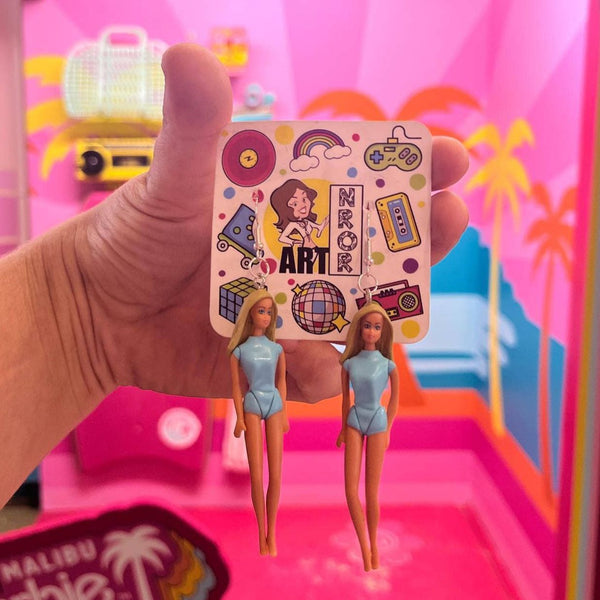 Malibu Barbie Beach Earrings Poseable Doll Dangle Fashion