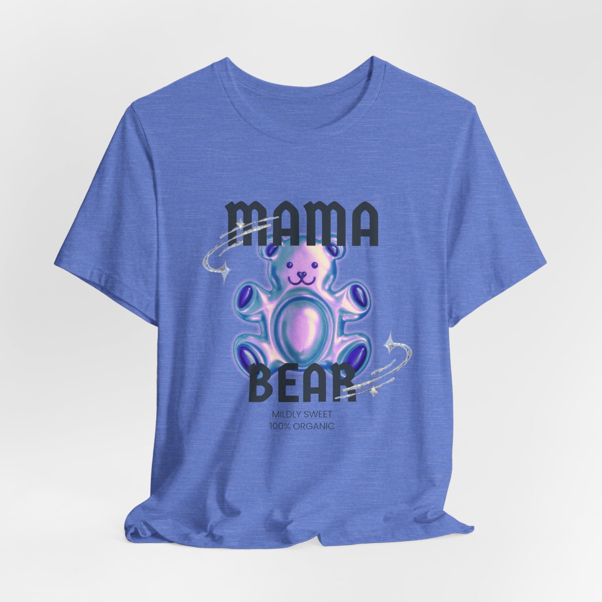 Mama Bear Mildly Sweet 100% Organic Gummy Bear Jersey Short Sleeve Tee | Mothers Day