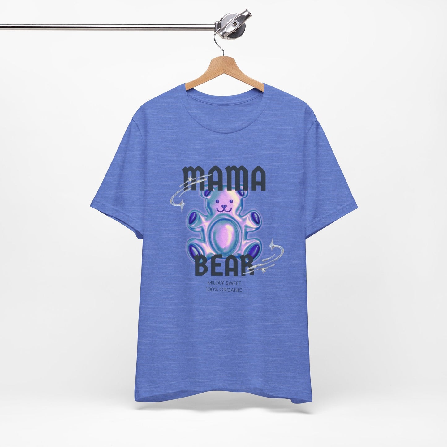 Mama Bear Mildly Sweet 100% Organic Gummy Bear Jersey Short Sleeve Tee | Mothers Day