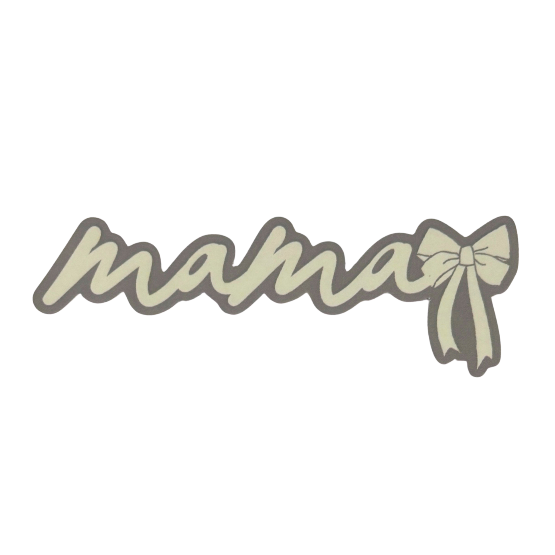 Mama Script Vinyl Sticker | Heart or Coquette Bow | 3.2" Water Bottle Sticker
