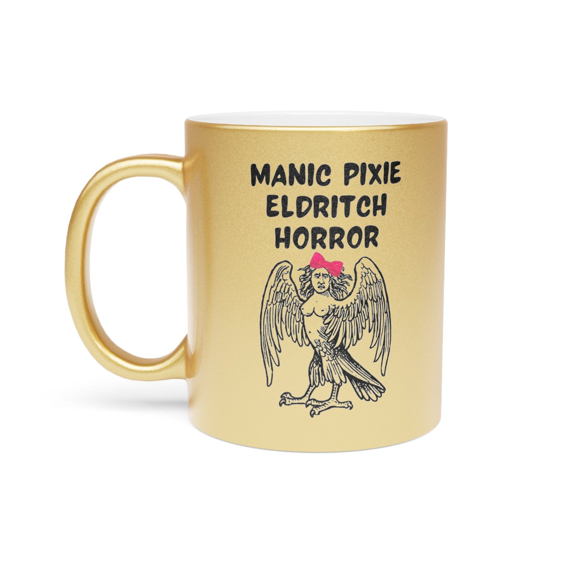 Manic Pixie Eldritch Horror Metallic Mug (Silver\Gold)