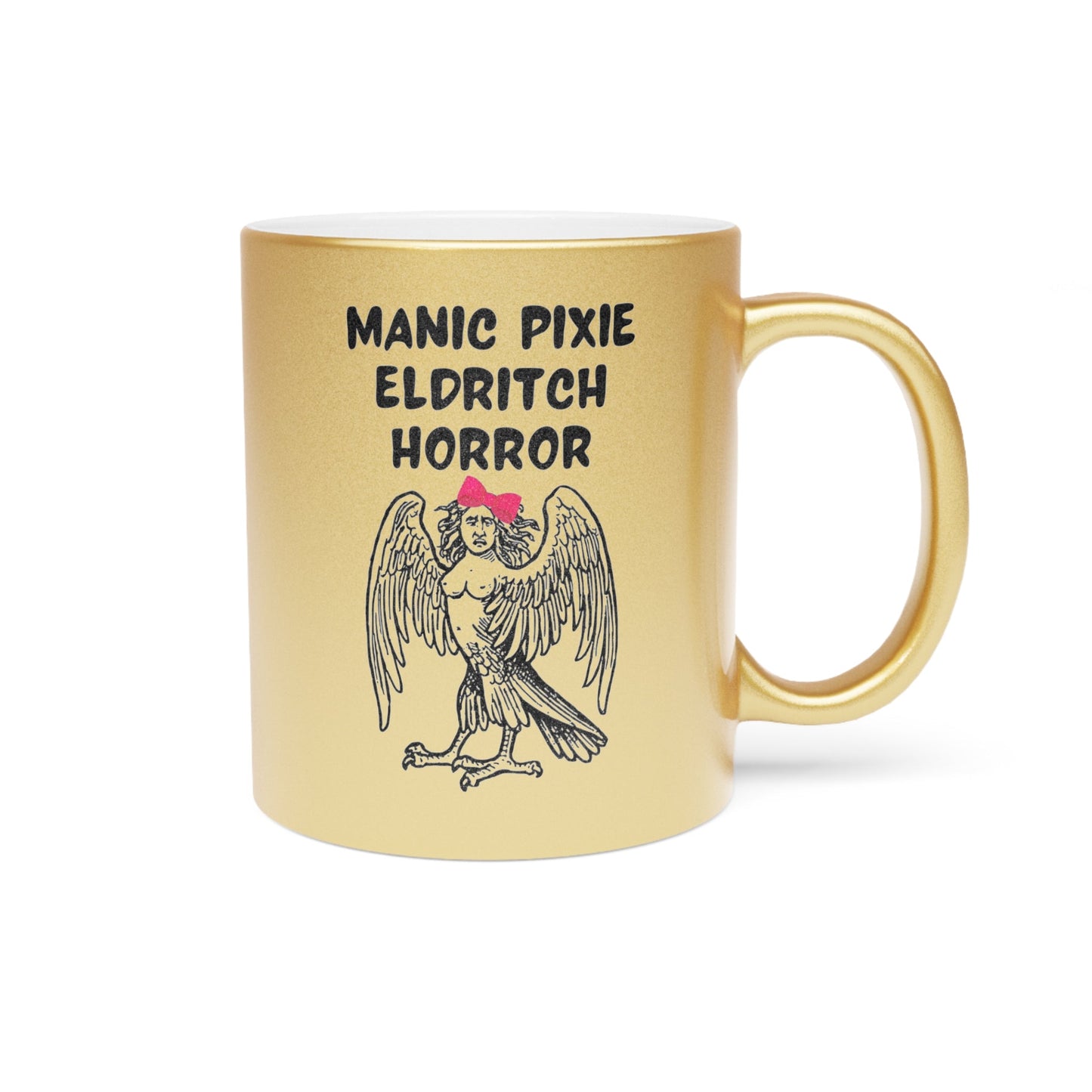 Manic Pixie Eldritch Horror Metallic Mug (Silver\Gold)