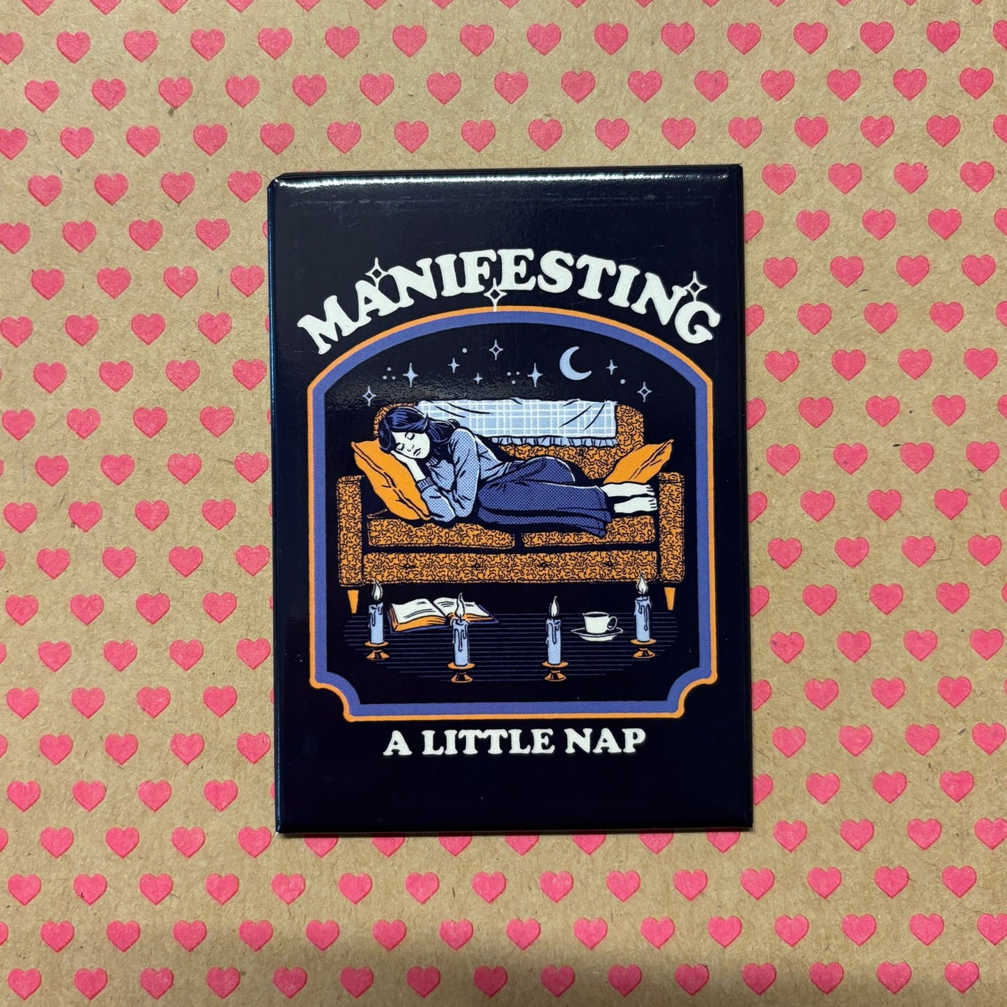 Manifesting A Little Nap Rectangular Refrigerator Magnet | 3.5" x 2.5"