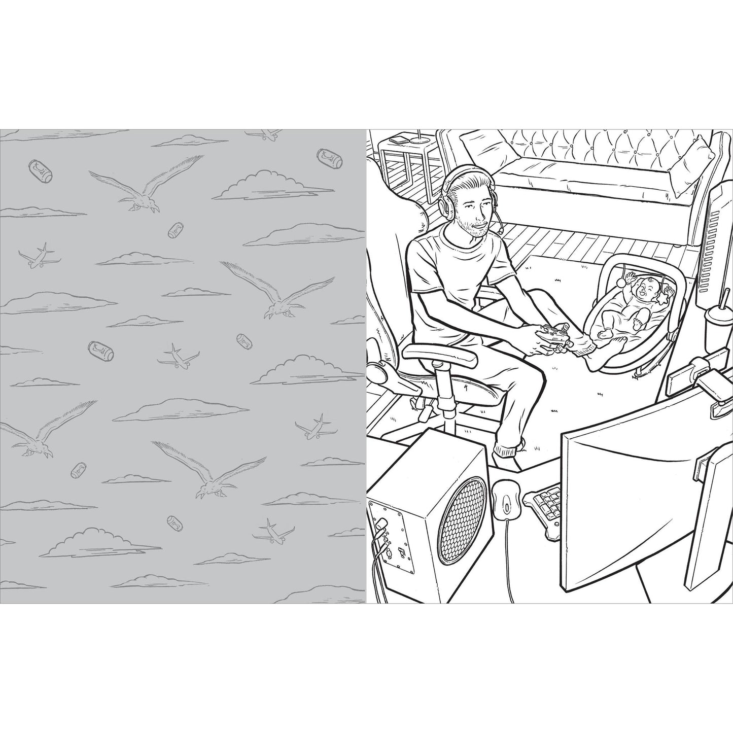 Manly Art of Coloring | 35 Silly Scenes of Men