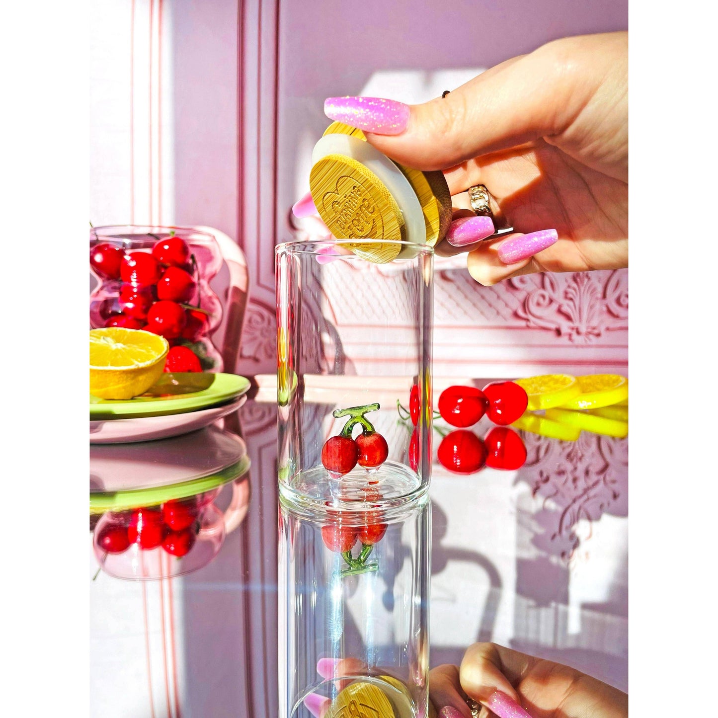 Maraschino Cherry Stash Jar | Clear Glass Storage Container | 3.5'' x 2''