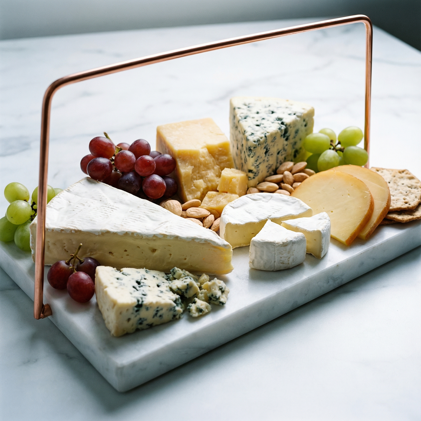 Marble + Rose Gold Iron Serving Plate | Desserts and Appetizers Display