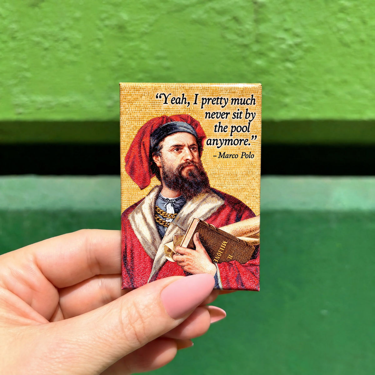 Marco Polo Pool Joke Funny Refrigerator Magnet | 2" x 3"