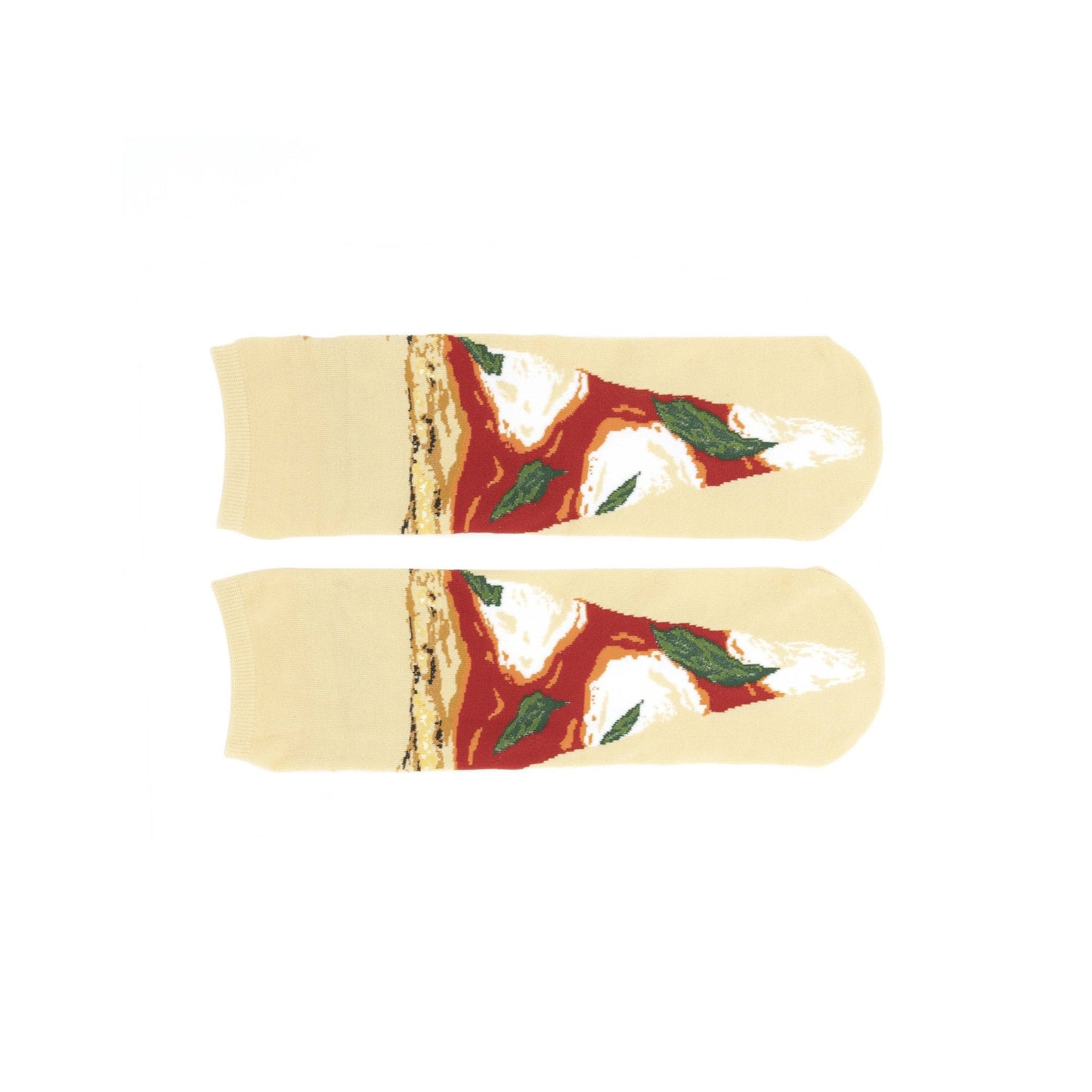 Margherita Pizza Socks | Funny Socks Folded Together Like Pizza for Gifting