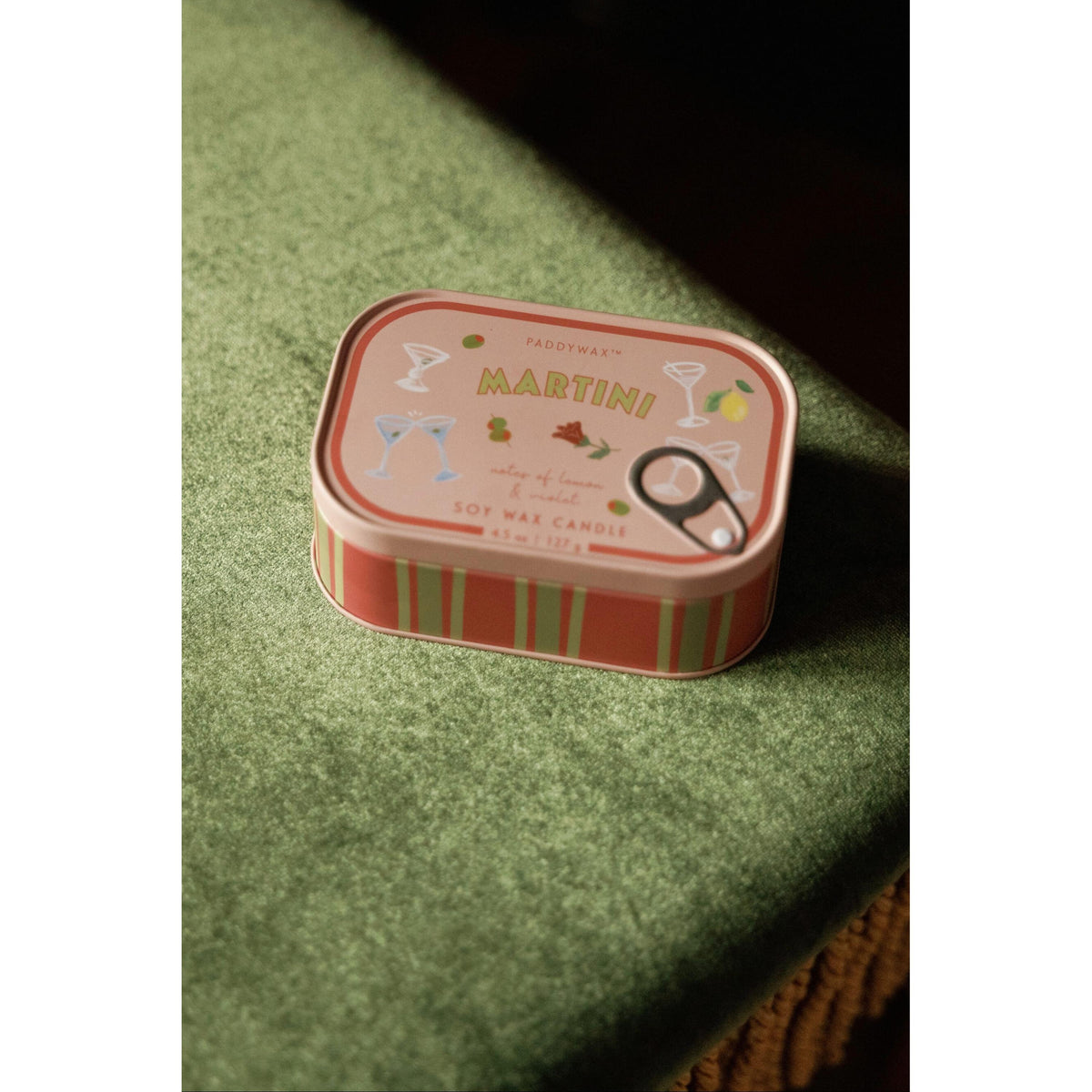 Martini Bistro Tin Candle - lifestyle