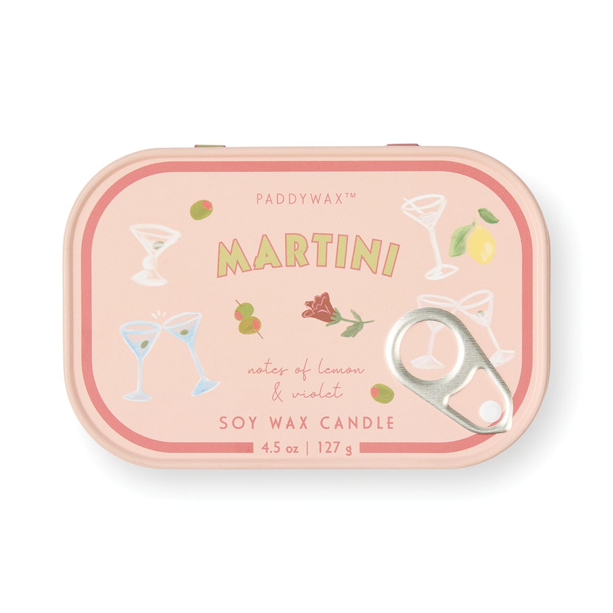 Martini Bistro Tin Candle