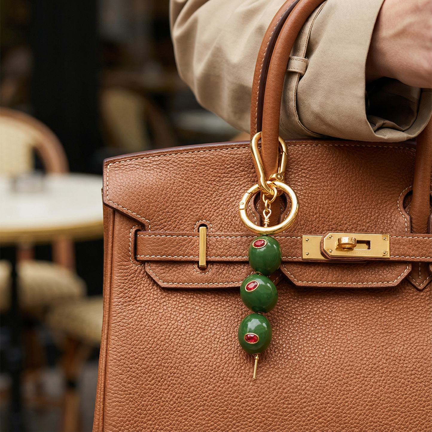 Martini Lover Three Olives Handbag or Keyholder Charm