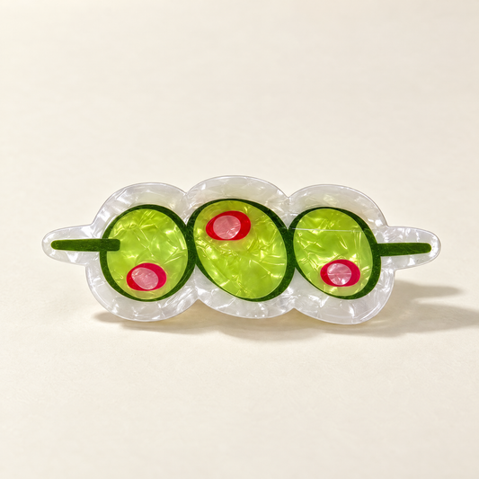 Martini Olive Acrylic Hair Claw Clip-SoapElenGlen-The Bullish Store