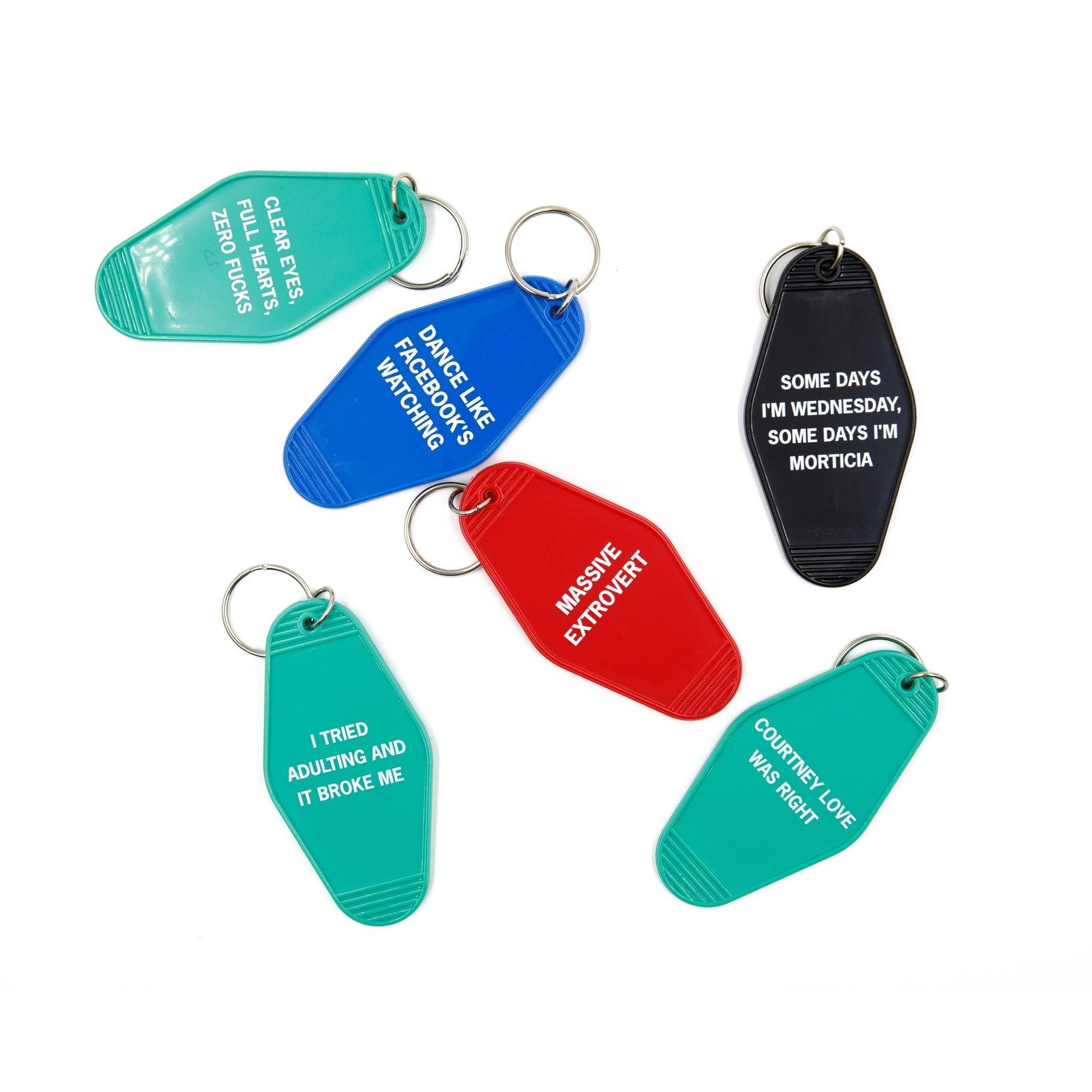 Massive Extrovert Motel Style Keychain In Red