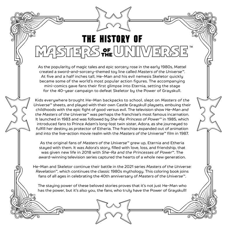 Masters of the Universe Revelation Coloring Book by Mattel | Essential Gift for Fans